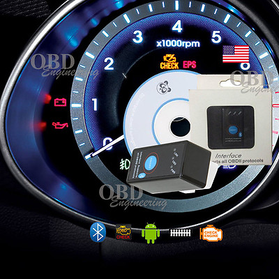 #ad Blk OBD 2 Bluetooth Car Diagnostic Scanner Code Reader w Power Switch‏ Retail $999.99