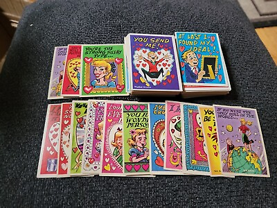 #ad 1960 Topps Funny Valentines Lot Of 124 Cards Includes Duplicates $140.00