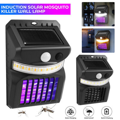 #ad Solar Powered LED Mosquito Fly Bug Insect Zapper Killer Trap Lamp Light Outdoor $13.98