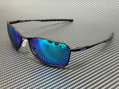 #ad OAKLEY OO6047 05 Satin Black Prizm Sapphire Polarized Men#x27;s 58 mm Sunglasses $170.10
