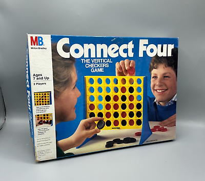 #ad Connect Four Game By Milton Bradley Vintage 1986 Edition Complete $31.50