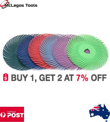 #ad Radial Bristle Disc 2quot; 6 pcs set Radial bristle Plastic Hub AU $29.99