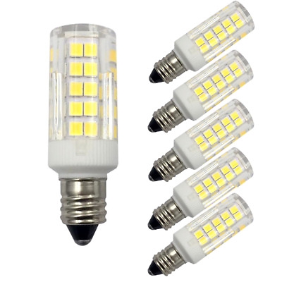 #ad 6pcs E11 Led Light Bulb 64 2835 SMD LED 5W 110V 120V Ceramics Light White Lamp H $15.99