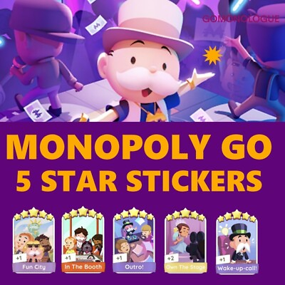 #ad Monopoly Go 5 star Stickers fast delivery $7.50