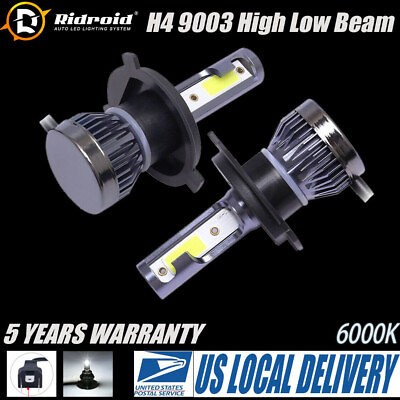 #ad Pair H4 9003 LED Headlights Bulbs Kit High Low Beam Super Bright 6000K White US $12.99