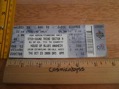 #ad STS9 Sound Tribe Sector 9 House of Blues Anaheim 2008 concert ticket ORIGINAL $7.95