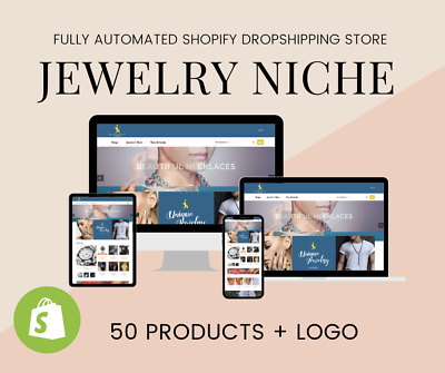 #ad onlinejewelrysite.com READY MADE DROPSHIPPING shopify .com store jewelry niche $199.00