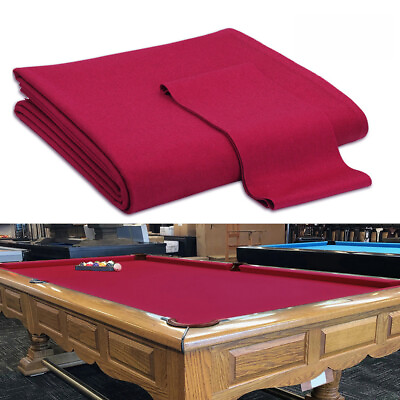 Red Worsted Pool Table Felt Fast Billiard Cloth 7 8 9ft Table w PRE CUT RAILS $70.68