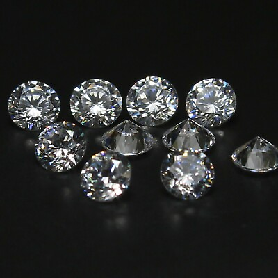 #ad 2.7 mm Round Brilliant Cut 10 Pcs Lot of DE Color VVS1 White Loose Diamonds $32.12