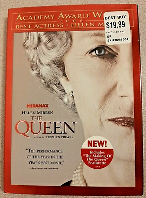 #ad NEW The Queen DVD 2007 Helen Mirren Queen Elizabeth NEW SEALED $5.81