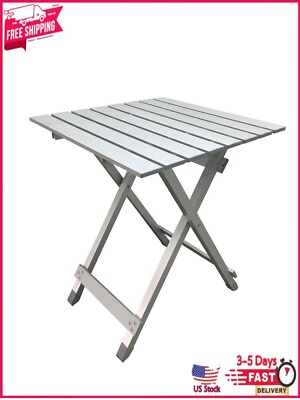#ad Aluminum Outdoor Camping Folding Table Aluminum Lightweight Portable Silver $28.80