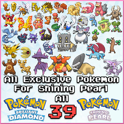 #ad All Exclusive 39 Pokemon For Shining Pearl Comes with 39 Random Items BDSP $25.21