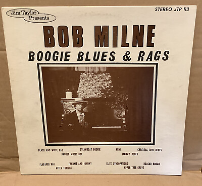 #ad Bob Milne LP Boogie Blues amp; Rags 1979 Jazz Ragtime Stride Piano Private Press $18.00