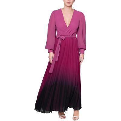 #ad Rachel Rachel Roy Womens Pink Surplice Long Puff Sleeve Maxi Dress 8 BHFO 4500 $15.99