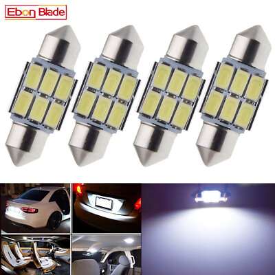 #ad 4 X 31MM Festoon Canbus LED Interior Dome Roof License Plate Light Bulb 30 32mm AU $6.35