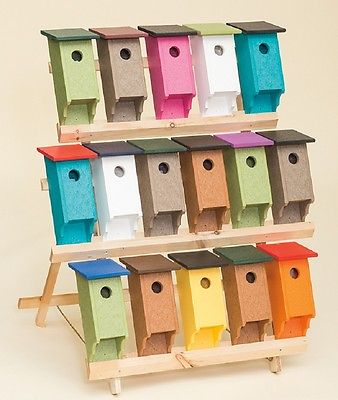 #ad BLUEBIRD HOUSE Amish Handmade Weatherproof Recycled Poly 40 Color Choices $54.97