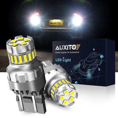AUXITO 7443 LED Reverse Parking Light Bulbs Super Bright White 6500K 2400LM 7440 $11.01