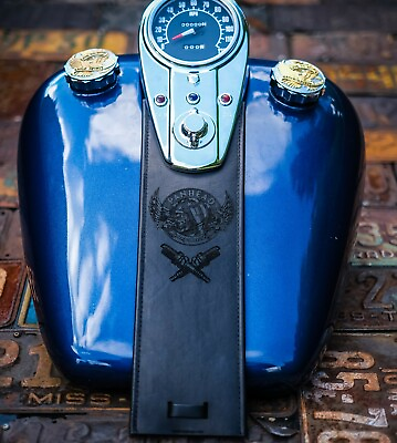 #ad Panhead Spark Plugs Leather Gas Tank Panel Bib Harley Davidson Old 3 Light Dash $95.99