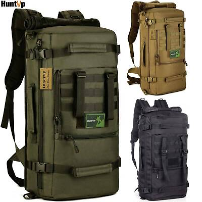 #ad 3 Way 50L Military Tactical Backpack Nylon Large Molle Rucksack Assault Pack Bag $31.34