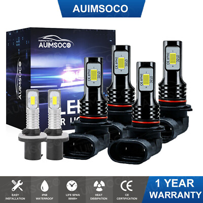 #ad For Chevy Silverado 1500 2500 3500HD LED Headlight Fog Light Bulbs Combo Kit $34.99