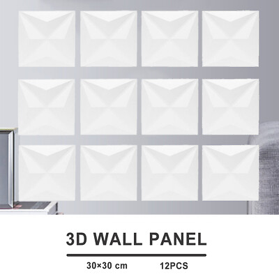 #ad 30×30cm PVC 3D Wall Panel Glued 3D Decoration Panel Ceiling 12PCS $25.99