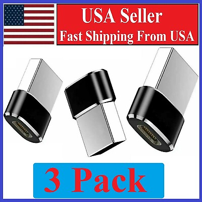 #ad 3 PACK USB C 3.1 Type C Female to USB 3.0 Type A Male Port Converter Adapter BLK $2.34