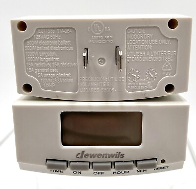 #ad Dewenwils 2 Pack Indoor Outlet Digital Timer Plug in Light HDT122W New In Box $17.75