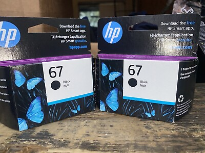 #ad 2 HP 67 Black Ink Cartridges Genuine 2 Pack $25.00
