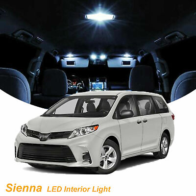#ad 2004 2018 2019 15 x LED Full Interior Lights Package For Toyota Sienna $12.88