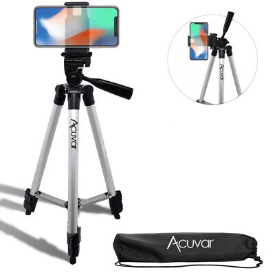#ad Portable 50quot; Cell Phone Tripod Stand Stabilizer Universal for Video Recording $14.75