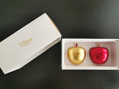 #ad Rare Disney Luxury Metal Gold Red Color Apple Ring Box Slightly used $49.99