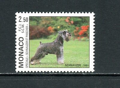 #ad N007 Monaco 1991 Dog Show schnauzer 1v. MNH $1.89