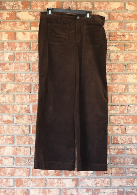 #ad LOFT Brown Wide Leg Corduroy Pants Size 10 NWT $28.80
