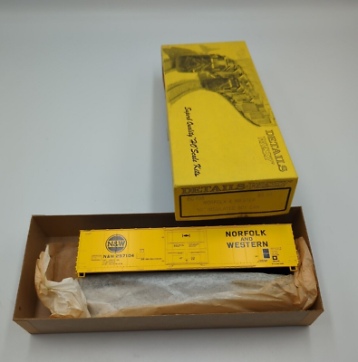 #ad HO Scale Details West Kit BC 706 Norfolk amp; Western 50#x27; Insulated Boxcar NOS $14.95