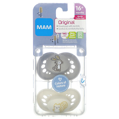 #ad Original Pacifier 16 Months Colors of Nature 2 Count $13.49