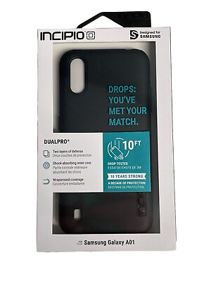 #ad Incipio Dual PRO Series Case for Samsung Galaxy A01 Smartphones Black $6.95