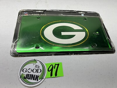 #ad NFL Green Bay Packers Laser License Plate Tag Green $35.19