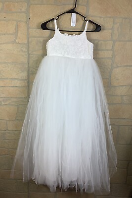 #ad Flower Girls Princess Dress Wedding Bridesmaid Miniature Bride Lace Detail Tulle $19.99