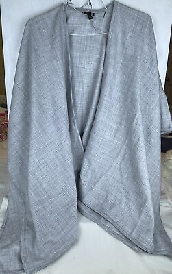 #ad Ann Taylor Women’s One Size Wrap Gray Poly Acrylic Nylon Wool Blend Cape NWOT $19.50