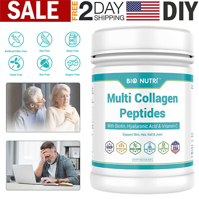 #ad 1.2LB Proteins Multi Collagen Peptides Powder with Hyaluronic Acid and Vitamin C $19.99