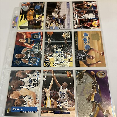 #ad Shaquille O’Neal 9 Different Cards Free Shipping HOF Lakers And Other Teams $3.99