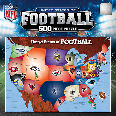 #ad NFL League Map 500 Piece Jigsaw Puzzle $18.99