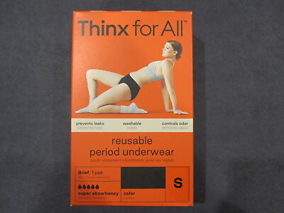#ad Thinx for All Brief Bikini Hi Waist Boyshort Super Heavy Moderate S $5.00