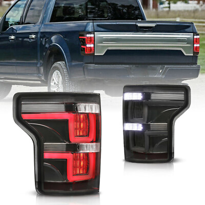 #ad Pair Full LED Smoke Tinted Tail Lights For 2015 2017 Ford F 150 F150 Rear Lamps $144.96