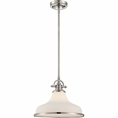 #ad Quoizel GRT2814BN 1 Light Grant Pendant in Brushed Nickel $289.99