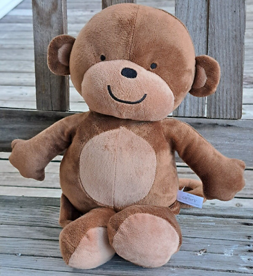 #ad Carters Brown Tan Embroidered Face 16 inch Monkey Stuffed Animal Plush Toy 2011 $24.00