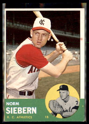 #ad 1963 Topps #430 Norm Siebern $2.99