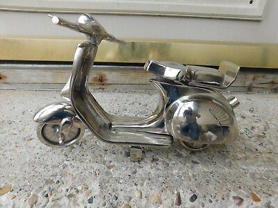 #ad AWESOME POLISHED ALUMINUM MOTOR SCOOTER GREAT DISPLAY PIECE $29.99