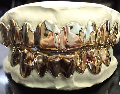 #ad 925 Sterling Silver Custom fit Handmade Grillz Plain Silver teeth REAL Grill $108.00