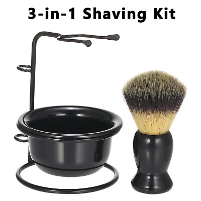 #ad Shaving Set Shaving Kit with Shaving BrushSoap BowlBrush Holder for Men C3W8 $9.98